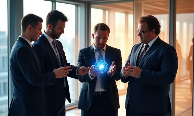 Beratungsteam bei der Arbeit in einem modernen Büro in Berlin